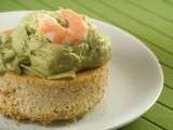 Cheesecake aux crevettes et chantilly guacamole