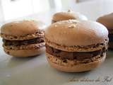 Macarons fourrés chocolat,sans œufs et sans lactose