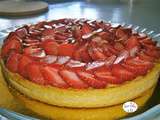 Tarte aux fraises sur crème frangipane