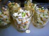 Verrine harengs fumés et pomme granny smith