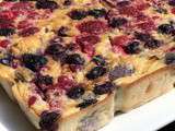 Clafoutis aux fruits rouges et nectarines