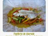 Papillote de daurade et ses petits légumes de printemps