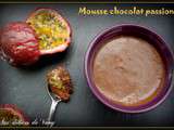 Mousse au chocolat noir et fruits de la passion (végétarien)