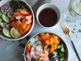 Salade exotique au surimi, mangue et riz