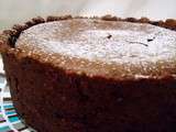 Cheesecake chaud au chocolat et aux amandes