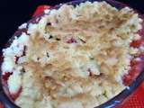 Crumble pommes et fraises