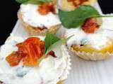 Cupcakes tomate, mozzarella et basilic