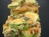 Omelette aux oignons et aux courgettes