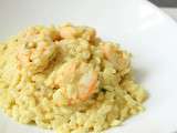 Risotto curry aux crevettes