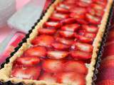 Tarte stracciatella aux fraises