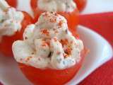 Tomates cerises farcis au chevre frais