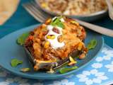 Aubergine farcie aux légumes à la libanaise