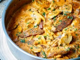 Boeuf stroganoff recette de Alain Ducasse