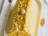 Bûche roulée à la pistache