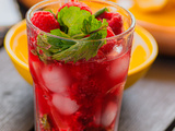 Mojito Kéfir Framboises Cocktail Sans Alcool Pétillant