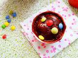 Mug cake fondant chocolat smarties