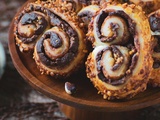 Palmiers au chocolat et noisette