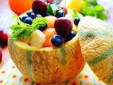 Salade de fruits dans un melon