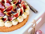 Tarte aux figues sur sablé breton