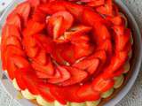 Tarte aux fraises sur sablé breton