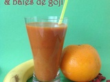 Smoothie orange banane goji