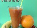 Smoothie orange banane goji