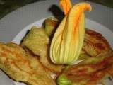 Beignets de fleurs de courgettes