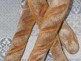 Baguettes au pain complet