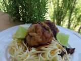 Boulettes de porc citronnelle / miel