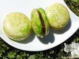 Macarons bicolores ganache à la praline