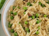 Orzotto aux petits pois frais