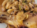 Pilons de poulet haricots en grains / poireaux