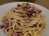 Spaghettis à la carbonara