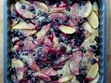 Clafoutis pommes-myrtilles