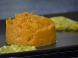 Purée de patates douces et son dos de cabillaud aux amandes