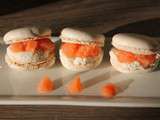 Macarons au basilic et au saumon