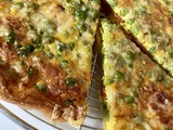 Quiche aux petits pois, chorizo et comté