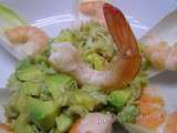 Avocat au crabe et crevettes sauce cocktail