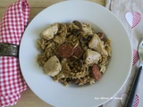 Blancs de poulet au riz, champignons et chorizo au Cookéo ou pas