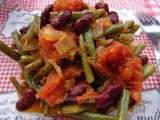 Chili de haricots verts et rouges aux tomates -light