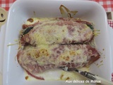 Courgette rôtie roulée au jambon et gratinée à l'Air Fryer ou au four -light