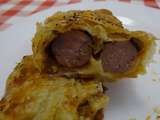 Feuilletés aux merguez ou chipolatas et champignons