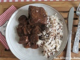 Filet mignon au vin rouge et champignons