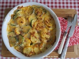 Gratin de courgettes à la béchamel au chorizo -light