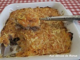 Hachis parmentier de pommes de terre et carottes aux cuisses de poulet confites