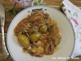 Marmite de poulet aux pommes de terre grenaille et champignons en sauce