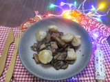 Noix de Saint-Jacques aux lardons et champignons de Paris