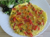 Omelette aux poivrons, courgette et oignon -Light