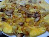 Omelette aux pommes de terre et champignons