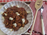 One pot pasta sauce tomate au chorizo et crottin de chèvre